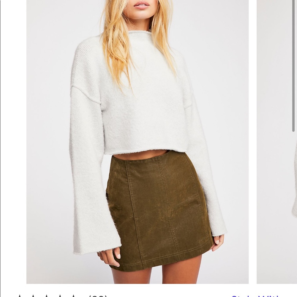 NWT Free People Suede miniskirt - Picture 2 of 10